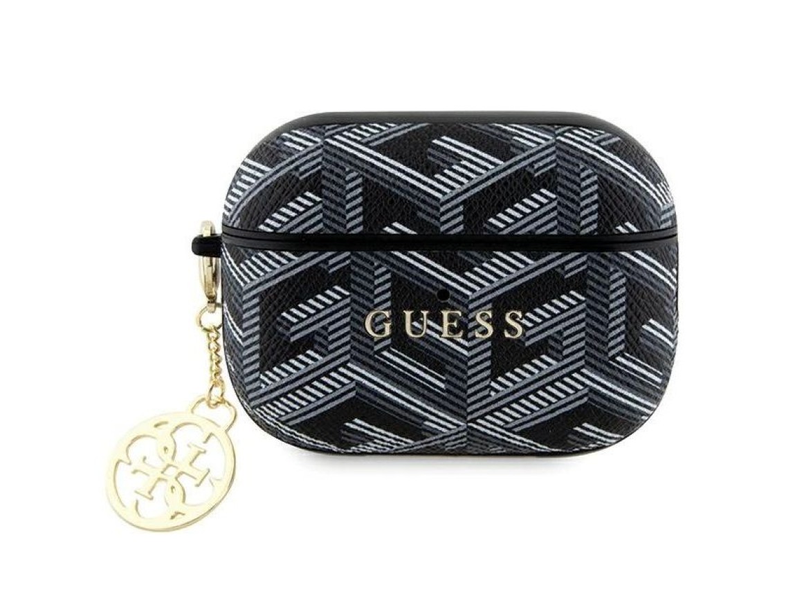 Capa Guess GUAP2PGCE4CK para AirPods Pro 2 - preta com pingente GCube