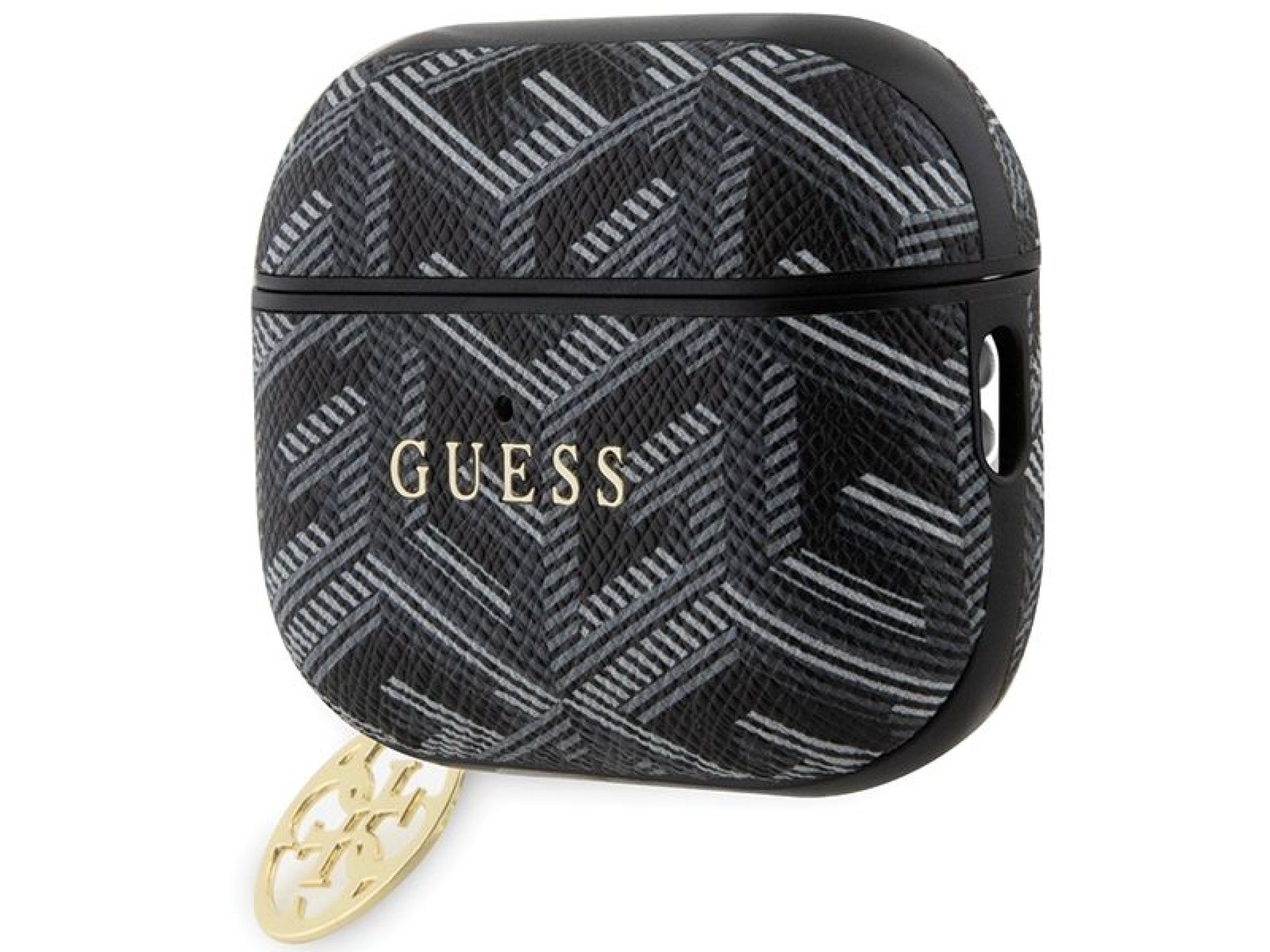 Capa Guess GUAP2PGCE4CK para AirPods Pro 2 - preta com pingente GCube