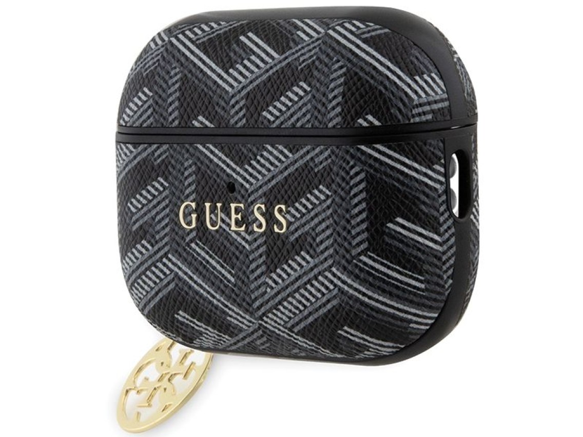 Capa Guess GUAP2PGCE4CK para AirPods Pro 2 - preta com pingente GCube
