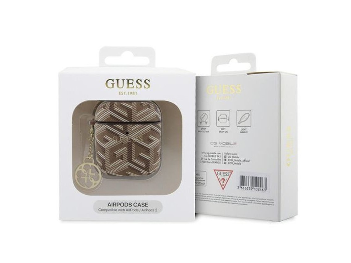 Capa Guess GUA2PGCE4CW para AirPods 1/2 - marrom GCube Charm