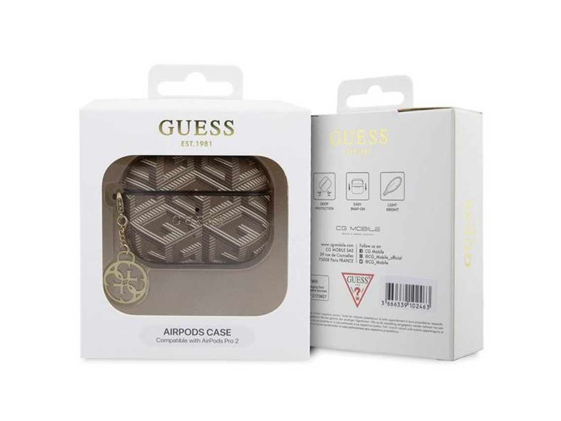 Capa Guess GUAP2PGCE4CW para AirPods Pro 2 - marrom GCube Charm
