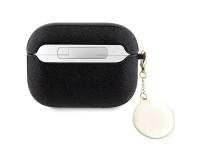 Funda Guess GUAP2PGEHCDK para AirPods Pro 2 - negra con dije fijo de corazón brillante y diamante Funda Guess GUAP2PGEHCDK para AirPods Pro 2 - negra con dije fijo de corazón brillante y diamante