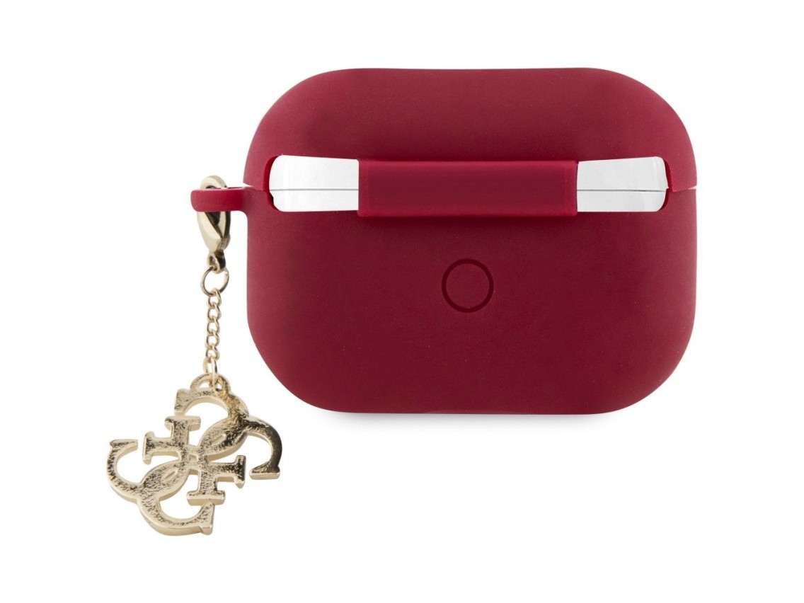 Funda Guess GUAP2LECG4M para AirPods Pro 2, color morado/magenta, de silicona líquida con purpurina