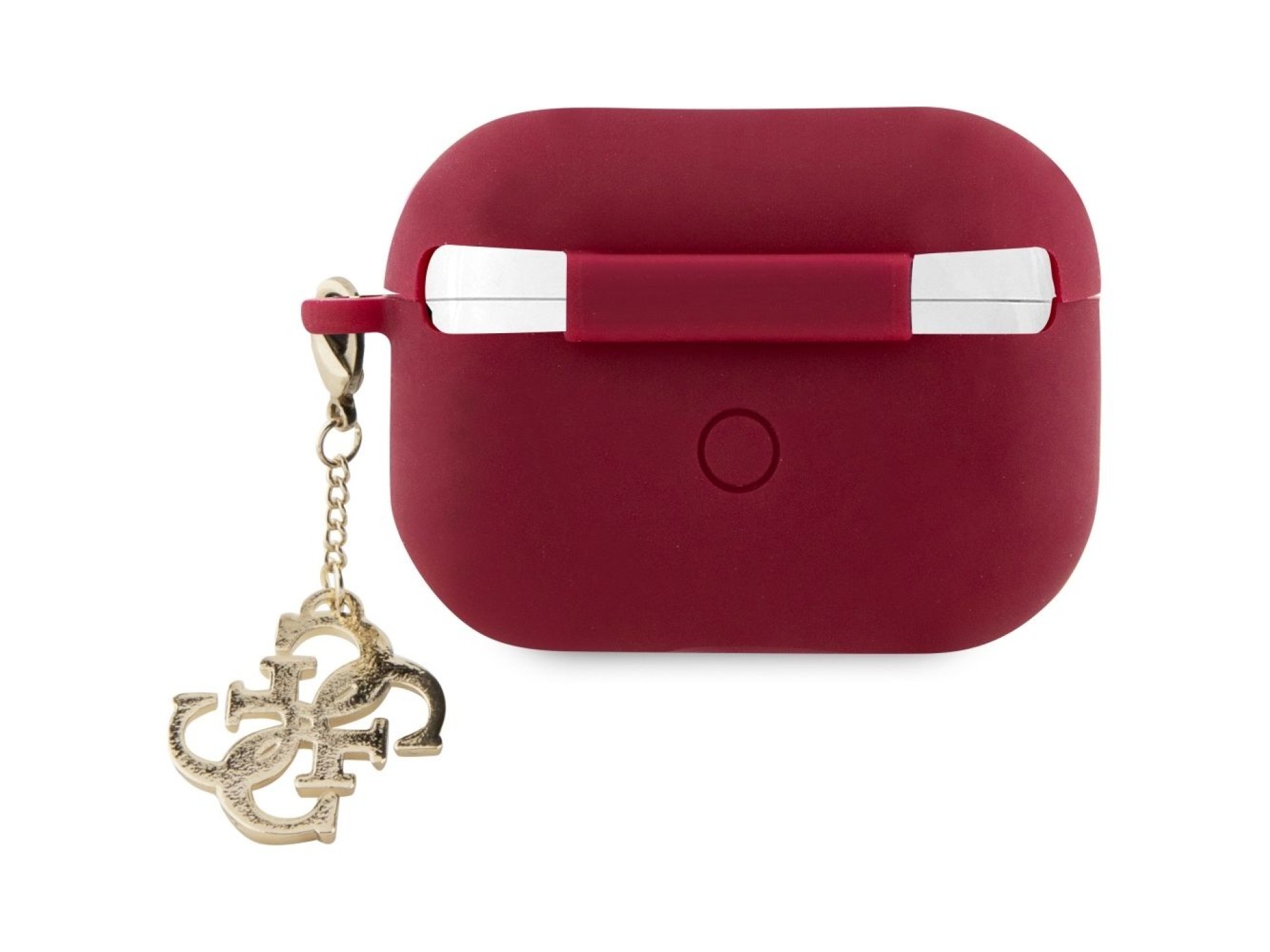 Funda Guess GUAP2LECG4M para AirPods Pro 2, color morado/magenta, de silicona líquida con purpurina