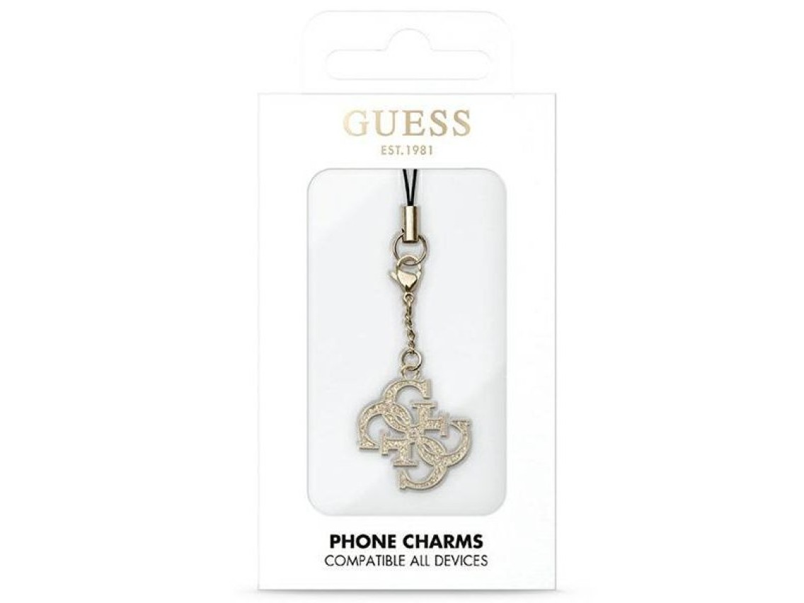 Capa Guess GUCPM4GID Alça para Celular 4G com Glitter