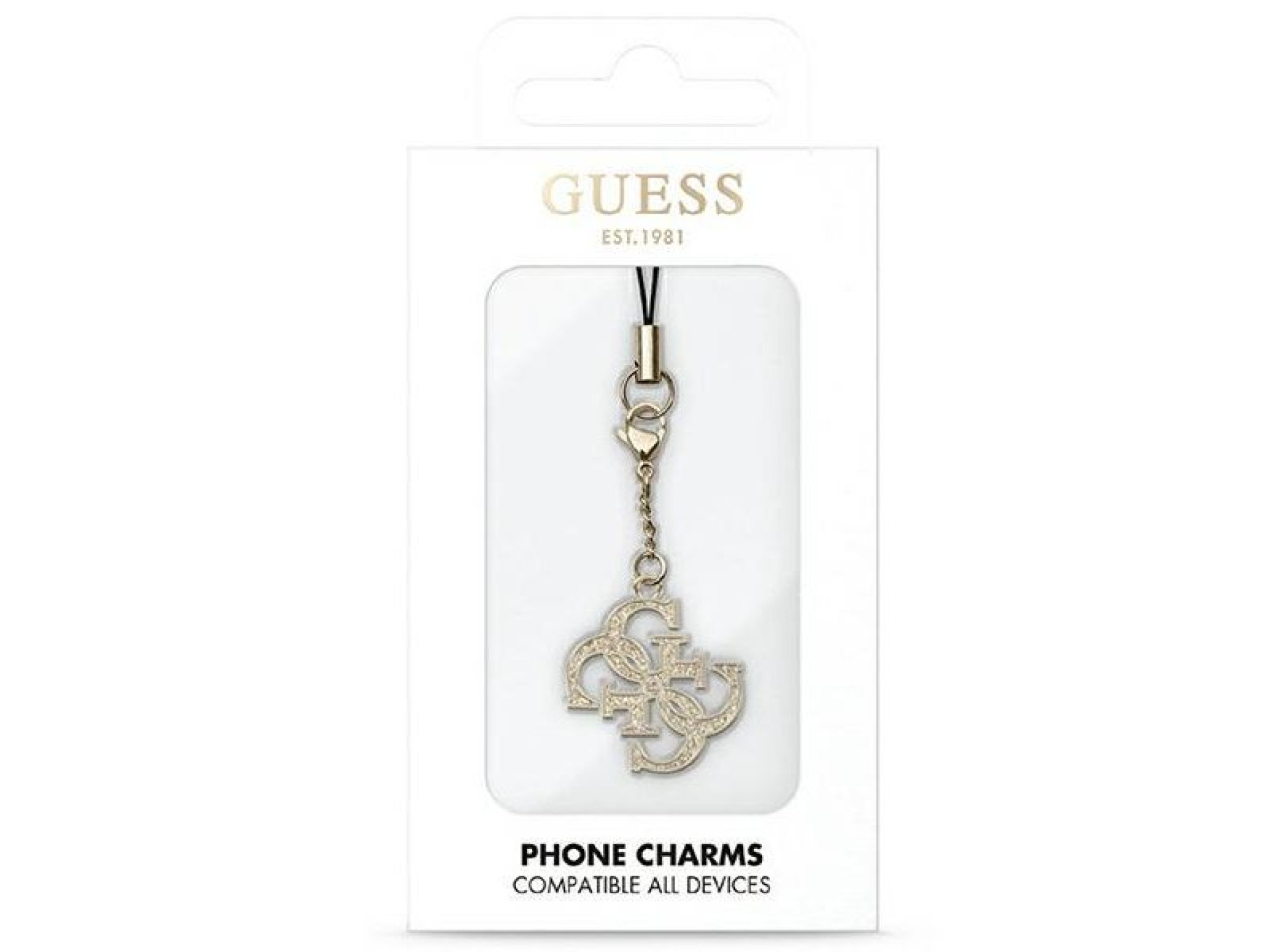 Capa Guess GUCPM4GID Alça para Celular 4G com Glitter