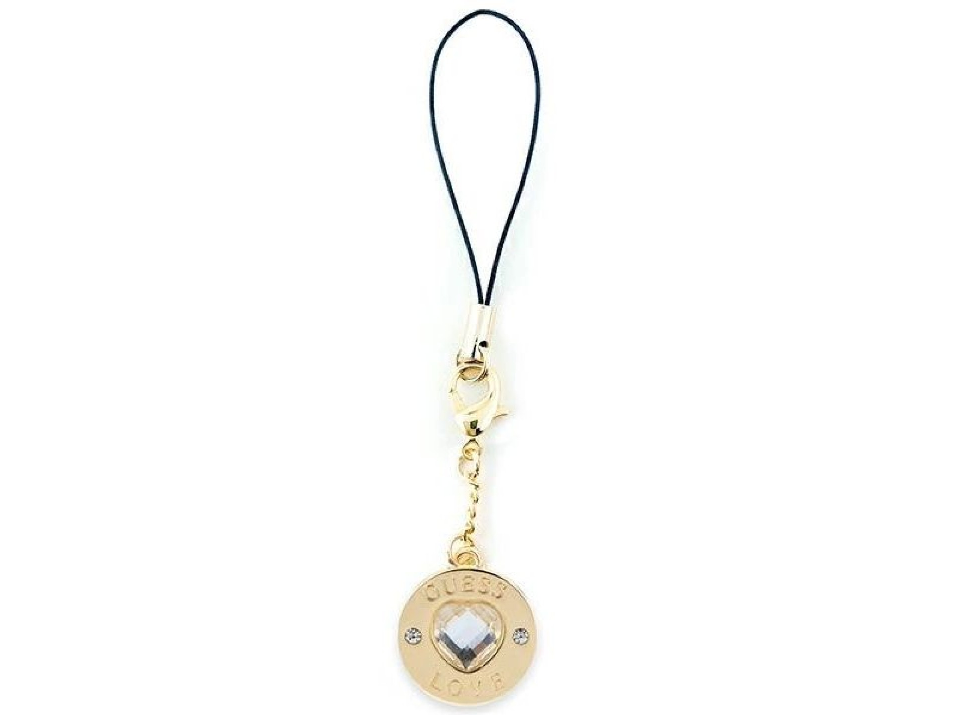 Capa para celular Guess GUCPMHGLD com pingente de coração e diamante com strass