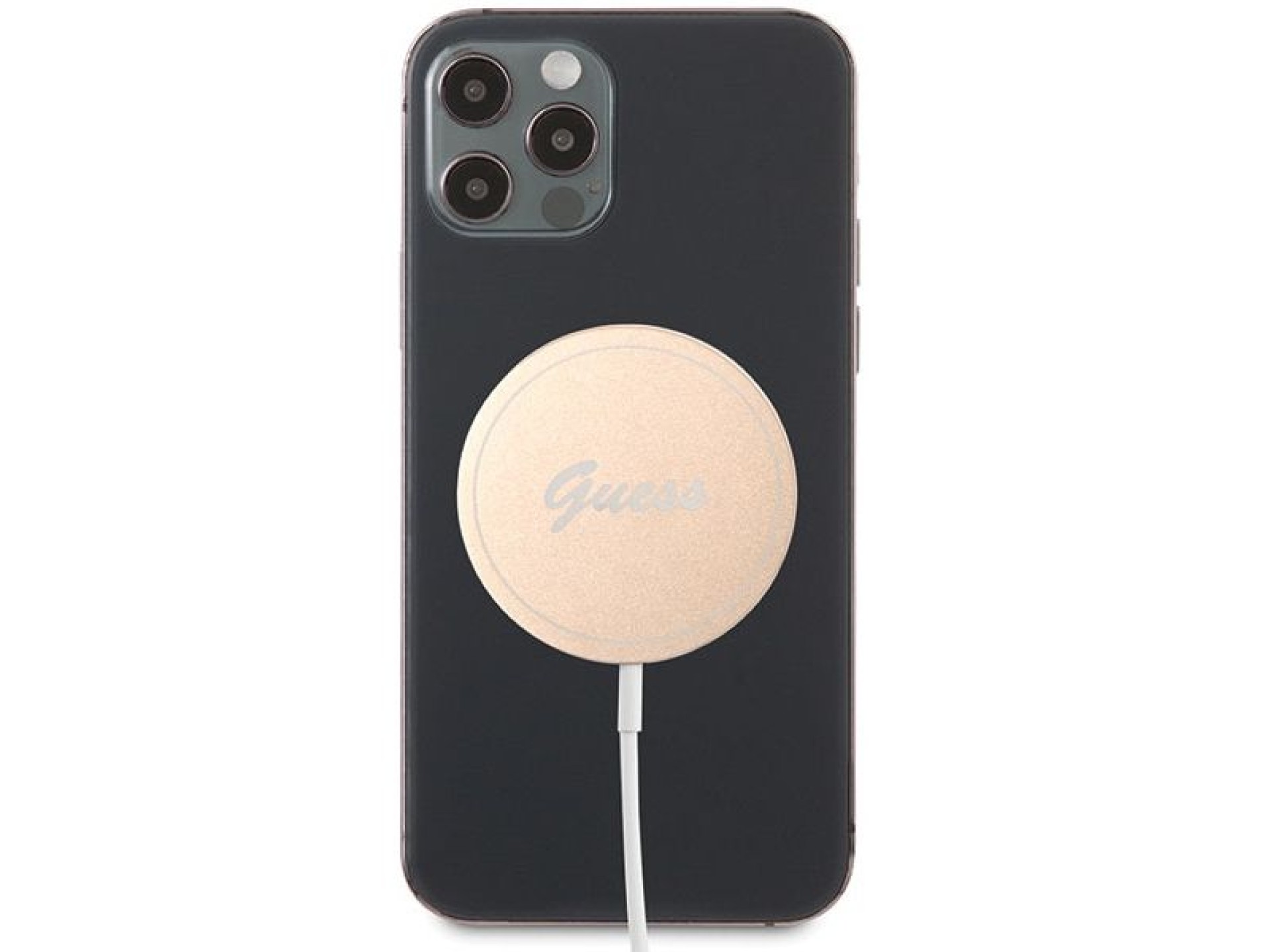 Guess case para indução GUCBMSLRD 15W MagSafe - dourado
