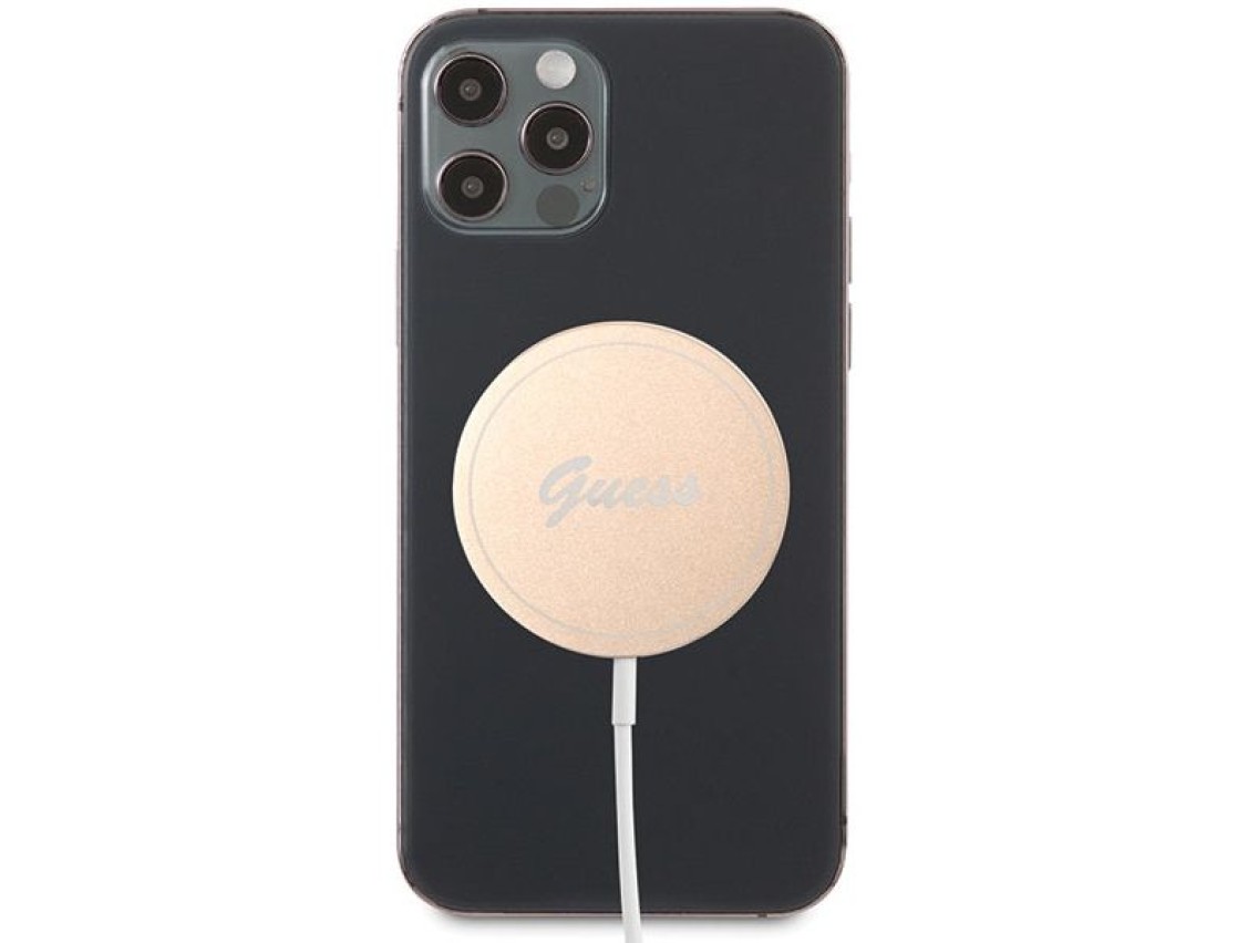 Guess case para indução GUCBMSLRD 15W MagSafe - dourado