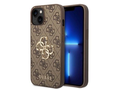 Guess GUHCP15S4GMGBR iPhone 15 6.1" brown/brown hardcase 4G Big Metal Logo Guess GUHCP15S4GMGBR iPhone 15 6.1" brown/brown hardcase 4G Big Metal Logo