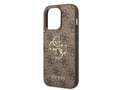 Guess GUHCP15L4GMGBR iPhone 15 Pro 6.1" brown/brown hardcase 4G Big Metal Logo Guess GUHCP15L4GMGBR iPhone 15 Pro 6.1" brown/brown hardcase 4G Big Metal Logo
