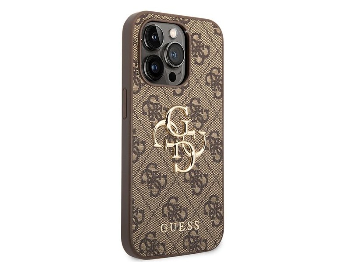 Guess GUHCP15X4GMGBR iPhone 15 Pro Max 6.7" brown/brown hardcase 4G Big Metal Logo