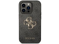Capa rígida Guess GUHCP15L4GMGGR para iPhone 15 Pro 6.1" cinza/cinza 4G com logotipo grande em metal Capa rígida Guess GUHCP15L4GMGGR para iPhone 15 Pro 6.1" cinza/cinza 4G com logotipo grande em metal