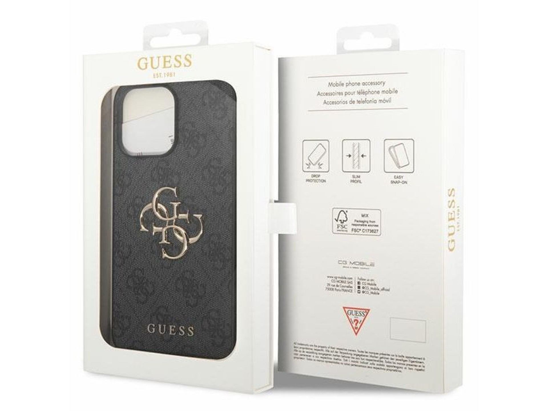 Capa rígida Guess GUHCP15L4GMGGR para iPhone 15 Pro 6.1