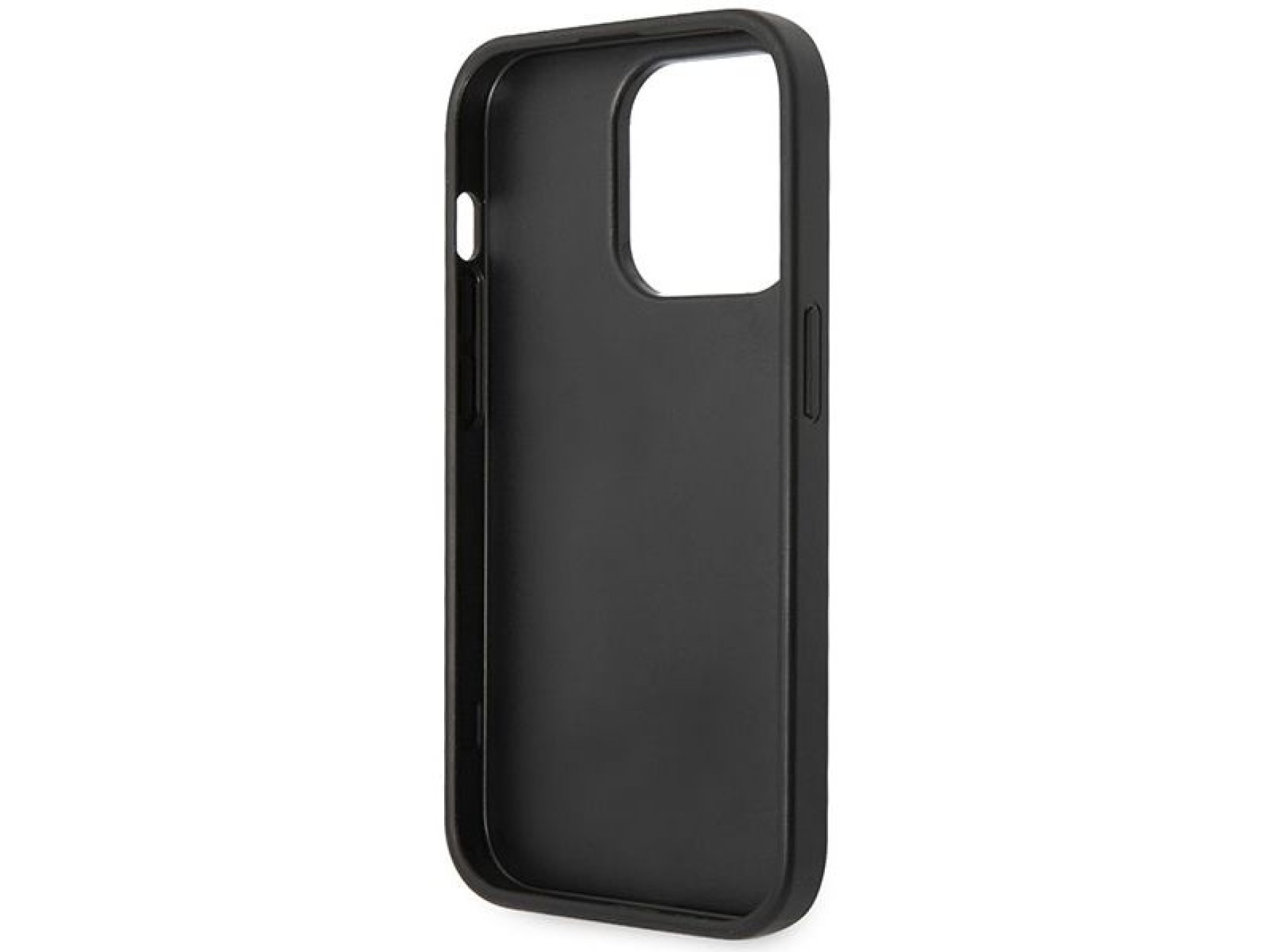 Funda Guess 4G con logo metálico grande para iPhone 15 Pro Max - gris