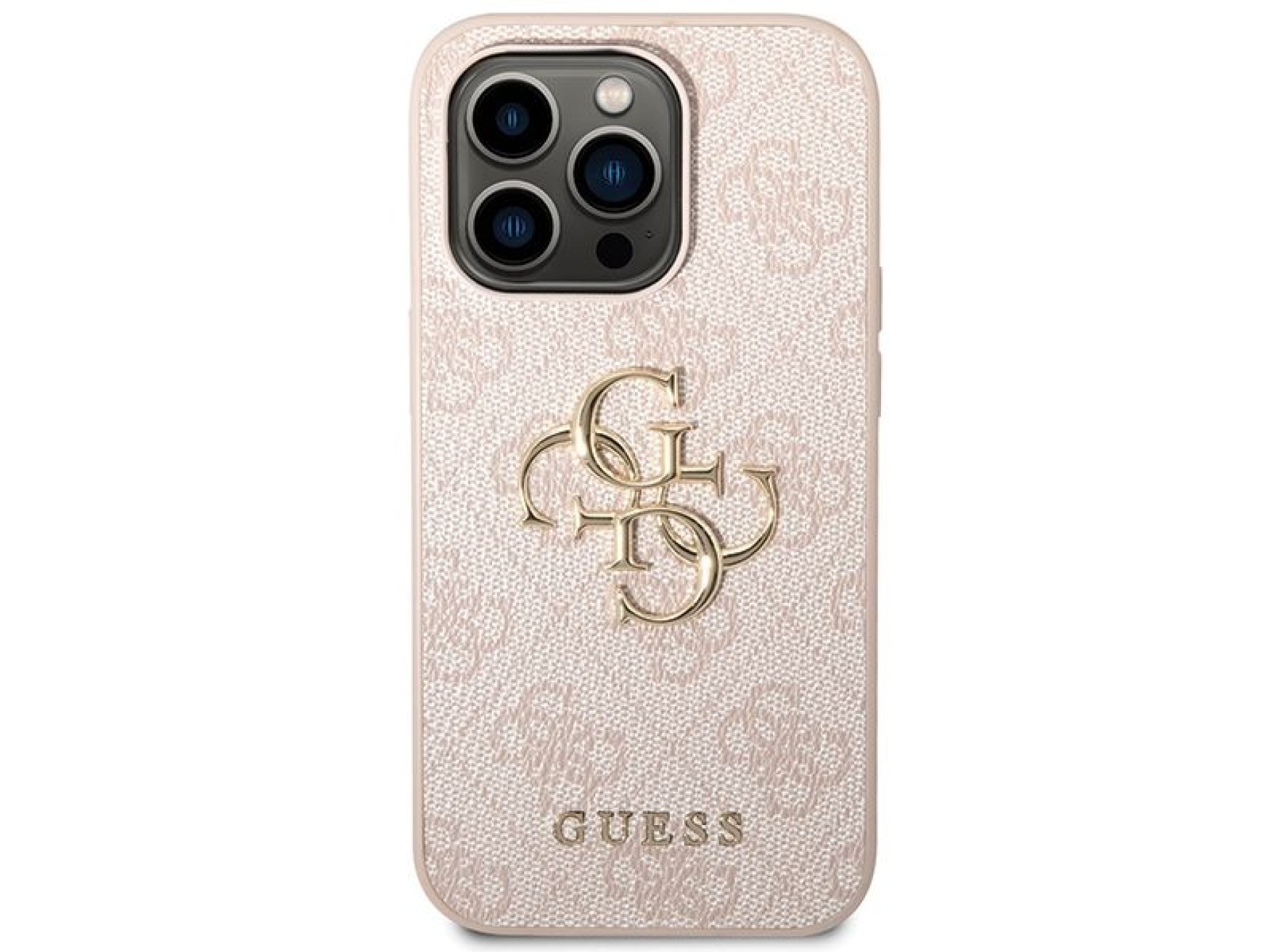 Guess 4G Big Metal Logo case for iPhone 15 Pro - pink