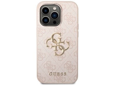 Guess 4G Big Metal Logo case for iPhone 15 Pro - pink Guess 4G Big Metal Logo case for iPhone 15 Pro - pink