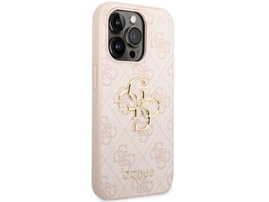 Guess 4G Big Metal Logo case for iPhone 15 Pro - pink Guess 4G Big Metal Logo case for iPhone 15 Pro - pink