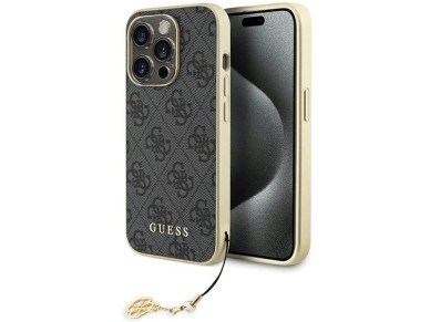 Funda rígida Guess GUHCP15LGF4GGR para iPhone 15 Pro de 6,1" en color gris/gris, 4G, colección Charm Funda rígida Guess GUHCP15LGF4GGR para iPhone 15 Pro de 6,1" en color gris/gris, 4G, colección Charm