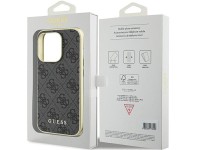 Guess GUHCP15LGF4GGR iPhone 15 Pro 6.1" capa rígida cinza/cinza Coleção 4G Charms Guess GUHCP15LGF4GGR iPhone 15 Pro 6.1" capa rígida cinza/cinza Coleção 4G Charms