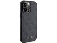 Guess 4G Metal Gold Logo iPhone 15 Pro Max Case - Gray Guess 4G Metal Gold Logo iPhone 15 Pro Max Case - Gray