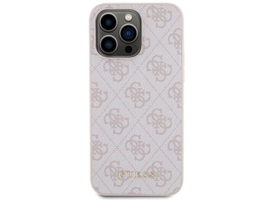 Guess 4G Metal Gold Logo case for iPhone 15 Pro Max - pink Guess 4G Metal Gold Logo case for iPhone 15 Pro Max - pink
