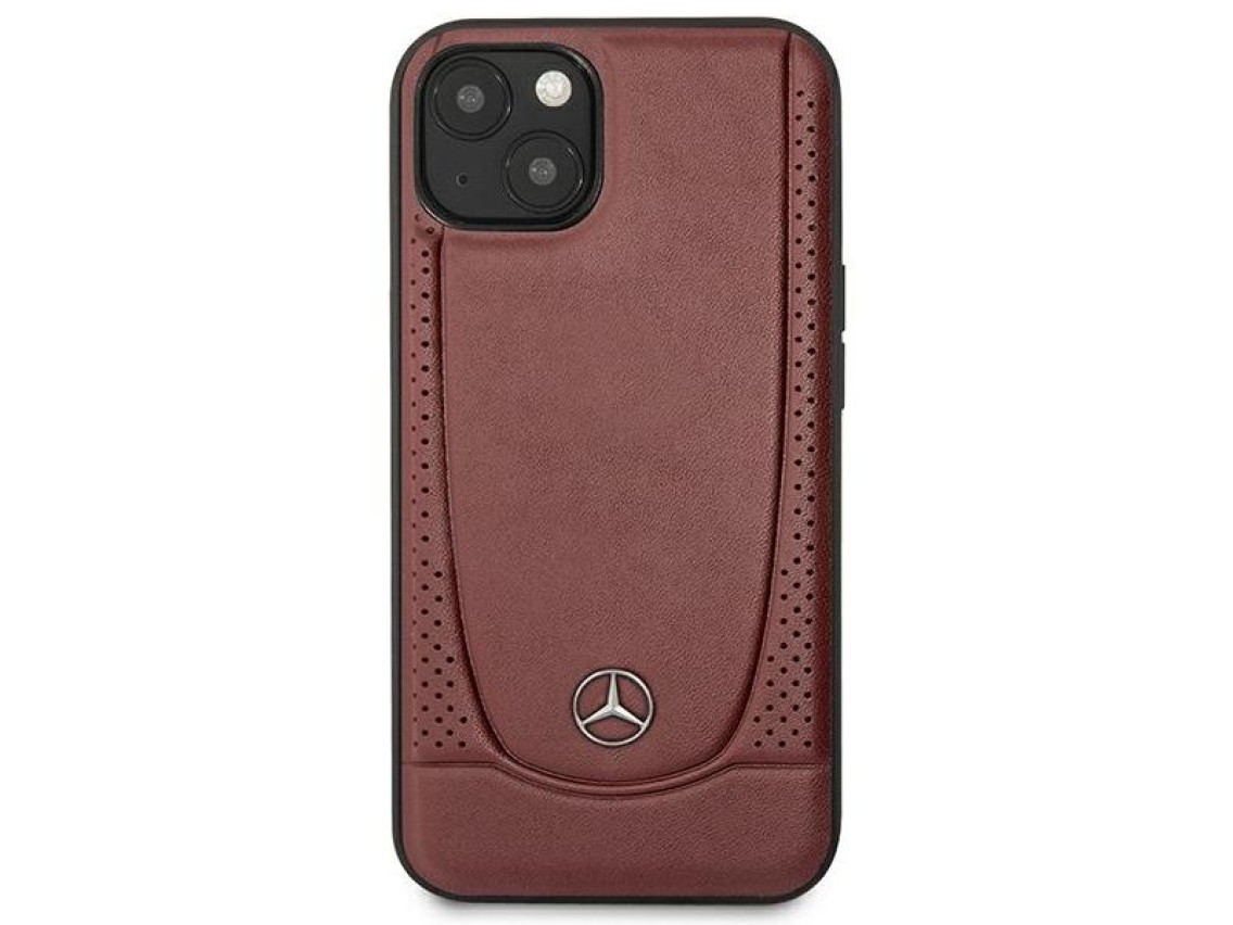 Mercedes MEHCP15SARMRE iPhone 15 6.1" capa rígida vermelha/vermelha em couro Urban Bengale