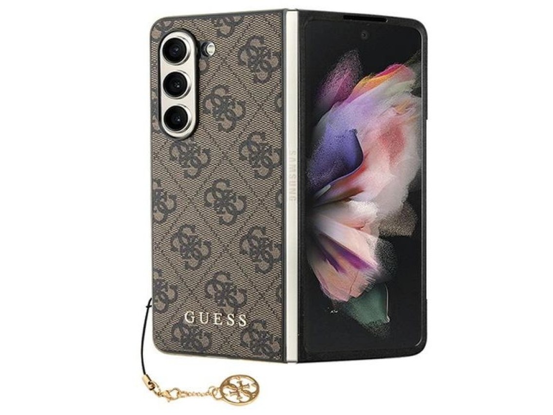 Guess GUHCZFD5GF4GBR F946 Z Fold5 brown/brown hardcase 4G Charms Collection