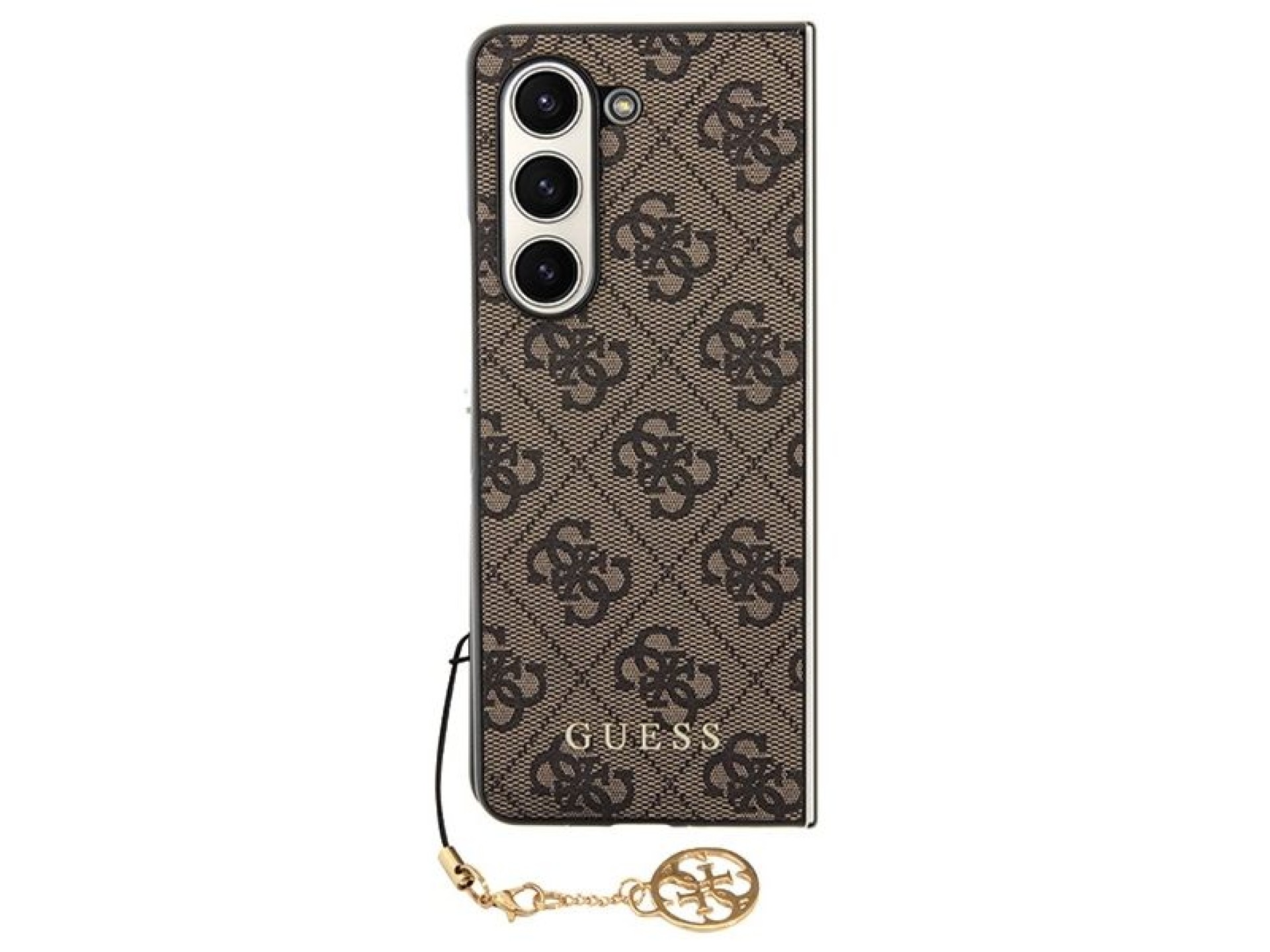 Guess GUHCZFD5GF4GBR F946 Z Fold5 brown/brown hardcase 4G Charms Collection