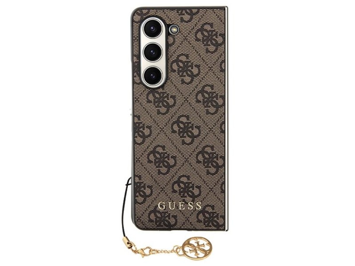 Guess GUHCZFD5GF4GBR F946 Z Fold5 brown/brown hardcase 4G Charms Collection