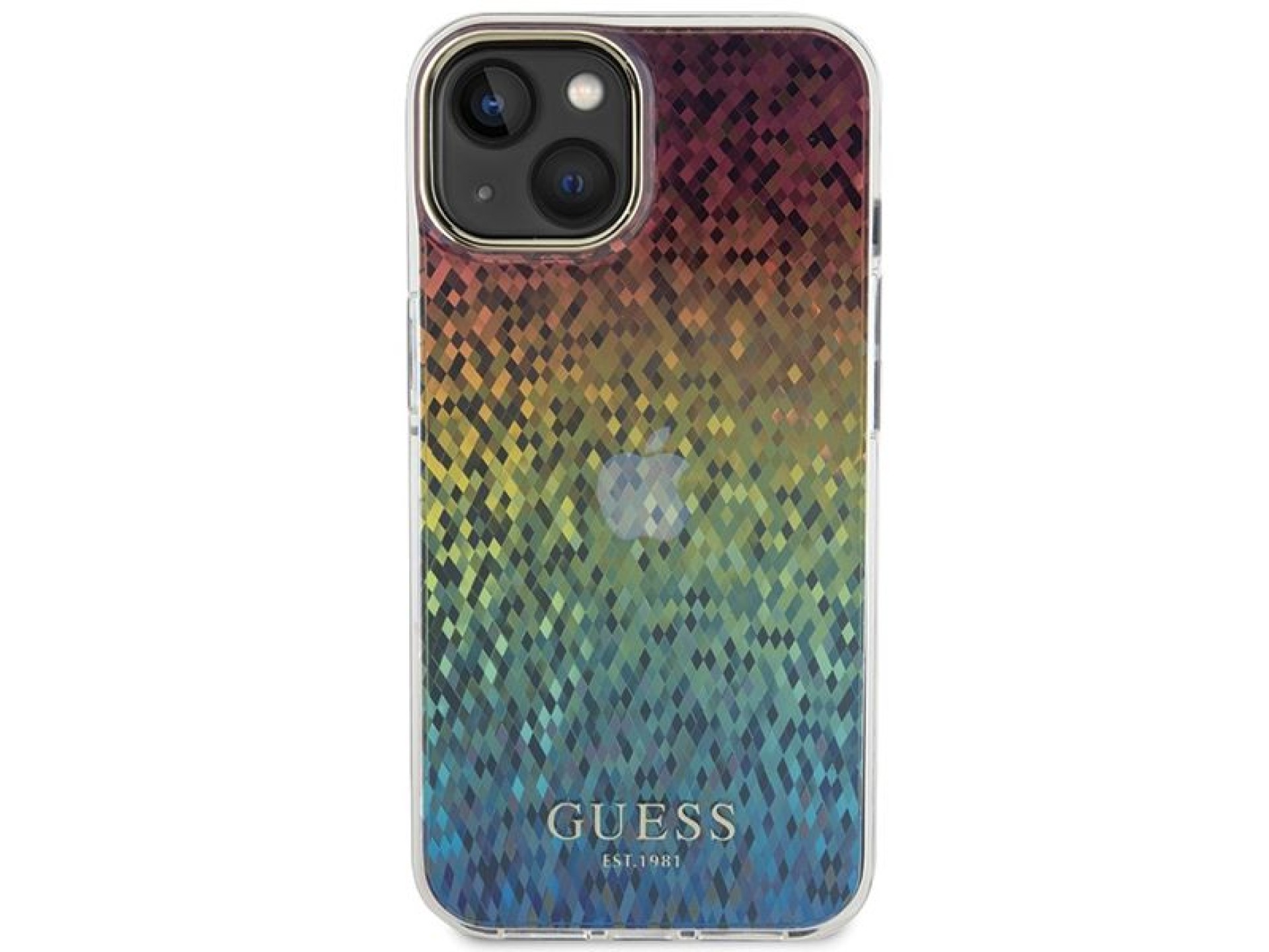 Funda Guess IML Faceted Mirror Disco Iridescent para iPhone 15 - multicolor