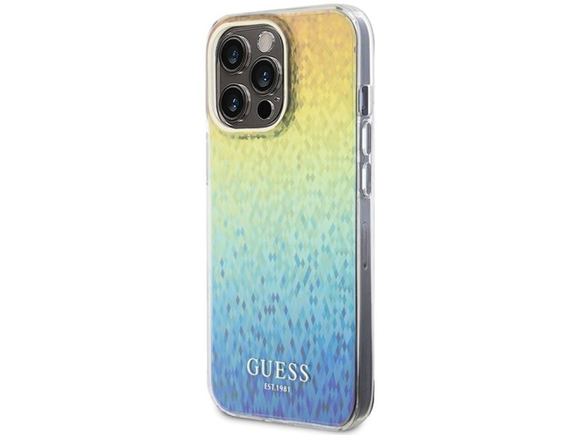 Guess IML Faceted Mirror Disco Iridescent case for iPhone 15 Pro Max - multicolored