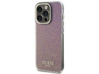 Capa rígida rosa/rosa Guess GUHCP15LHDECMP para iPhone 15 Pro 6.1" com espelho facetado e efeito iri Capa rígida rosa/rosa Guess GUHCP15LHDECMP para iPhone 15 Pro 6.1" com espelho facetado e efeito iri