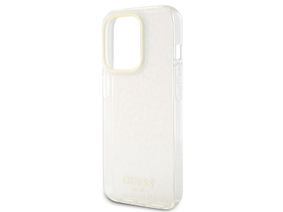 Guess GUHCP15XHDECMP iPhone 15 Pro Max 6.7" pink/pink hardcase IML Faceted Mirror Disco Iridescent