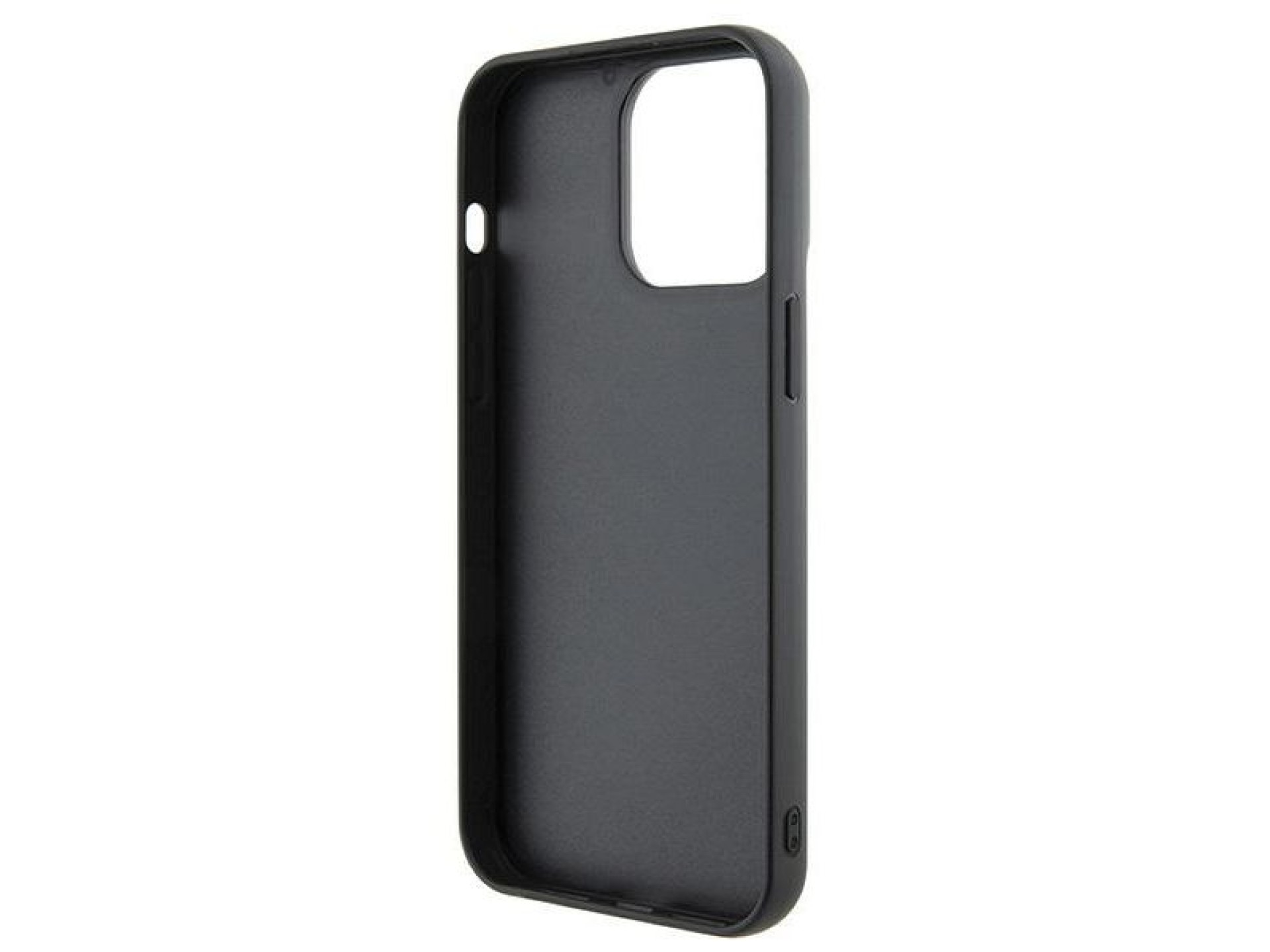 Capa metálica Guess com lantejoulas e escrita para iPhone 15 Pro Max - preta