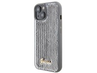 Funda metálica Guess Sequin Script para iPhone 15 - plateada Funda metálica Guess Sequin Script para iPhone 15 - plateada