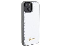 Funda metálica Guess Sequin Script para iPhone 15 - plateada Funda metálica Guess Sequin Script para iPhone 15 - plateada