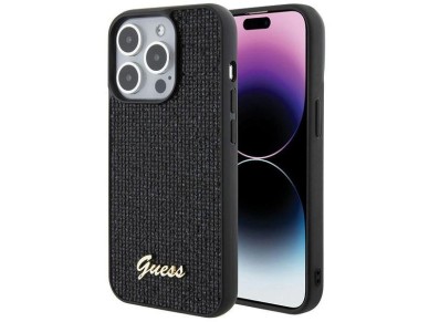 Guess Disco Metal Script case for iPhone 15 Pro - black Guess Disco Metal Script case for iPhone 15 Pro - black