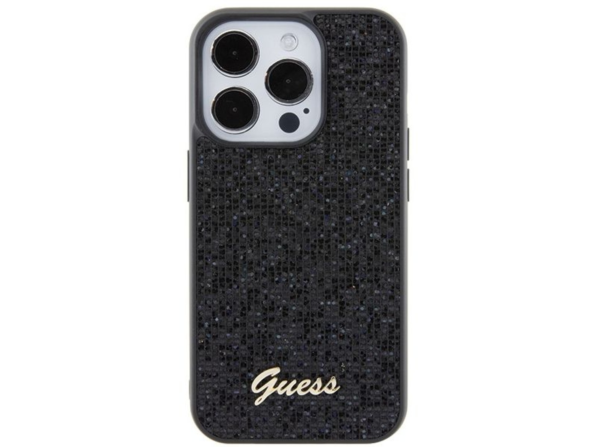 Funda Guess Disco Metal Script para iPhone 15 Pro - negra