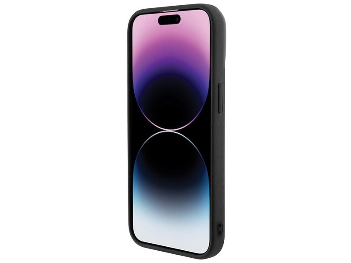 Funda Guess Disco Metal Script para iPhone 15 Pro - negra