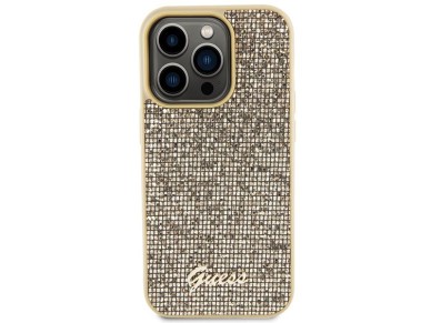 Guess Disco Metal Script case for iPhone 15 Pro - gold Guess Disco Metal Script case for iPhone 15 Pro - gold