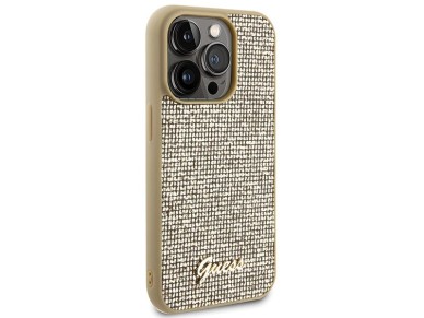 Guess Disco Metal Script case for iPhone 15 Pro - gold Guess Disco Metal Script case for iPhone 15 Pro - gold