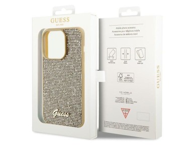 Guess Disco Metal Script case for iPhone 15 Pro - gold Guess Disco Metal Script case for iPhone 15 Pro - gold