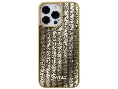 Capa Guess Disco Metal Script para iPhone 15 Pro Max - dourada Capa Guess Disco Metal Script para iPhone 15 Pro Max - dourada