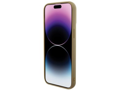 Capa Guess Disco Metal Script para iPhone 15 Pro Max - dourada Capa Guess Disco Metal Script para iPhone 15 Pro Max - dourada