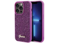 Capa Guess Disco Metal Script para iPhone 15 Pro - rosa Capa Guess Disco Metal Script para iPhone 15 Pro - rosa