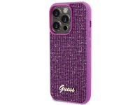 Capa Guess Disco Metal Script para iPhone 15 Pro - rosa Capa Guess Disco Metal Script para iPhone 15 Pro - rosa