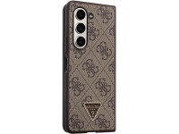 Guess Leather 4G Triangle Strass case for Samsung Galaxy Z Fold 5 - brown Guess Leather 4G Triangle Strass case for Samsung Galaxy Z Fold 5 - brown