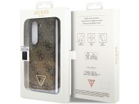 Guess Leather 4G Triangle Strass case for Samsung Galaxy Z Fold 5 - brown Guess Leather 4G Triangle Strass case for Samsung Galaxy Z Fold 5 - brown