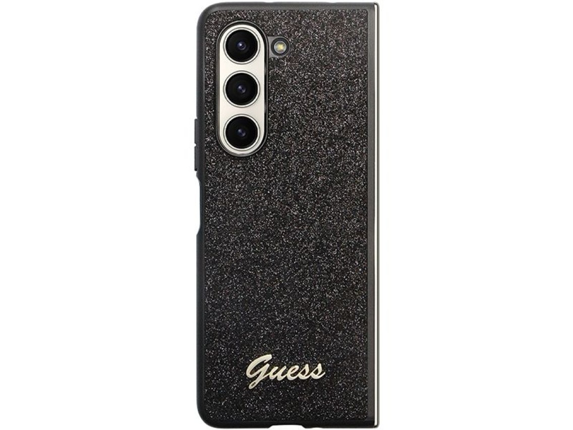Funda Guess Glitter Script para Samsung Galaxy Z Fold 5 - negra